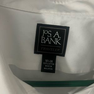Joseph A Bank white dress shirt worn once, 18.5-35